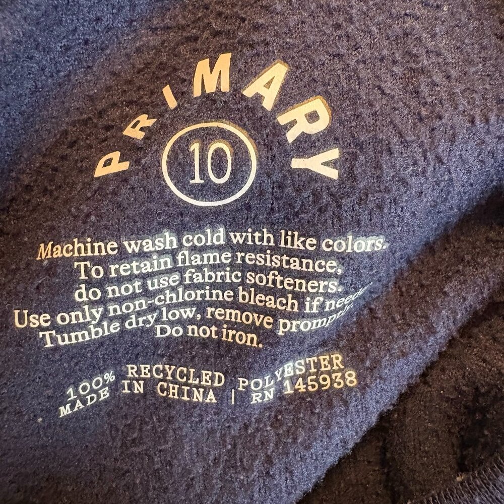 Primary Long Sleeve Fleece Shirt